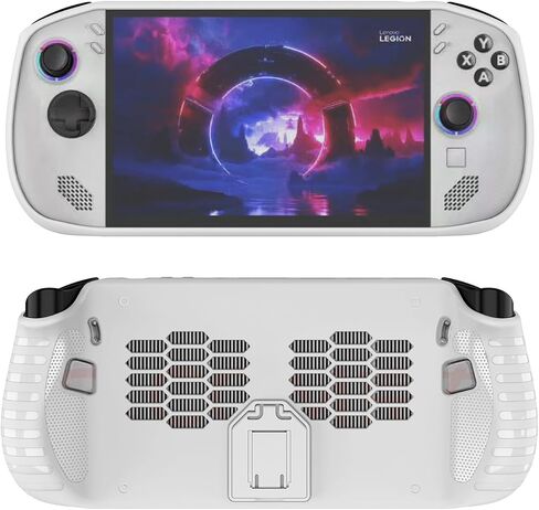 قضية Lenovo Legion Go S (2025) ، غلاف واقٍ من TPU Grip لـ Lenovo Legion Go S 8Arp1 Gaming Handheld ، حالة الظهر الناعمة مع Kickstand for Legion Go S Portable Console (White) in Kuwait
