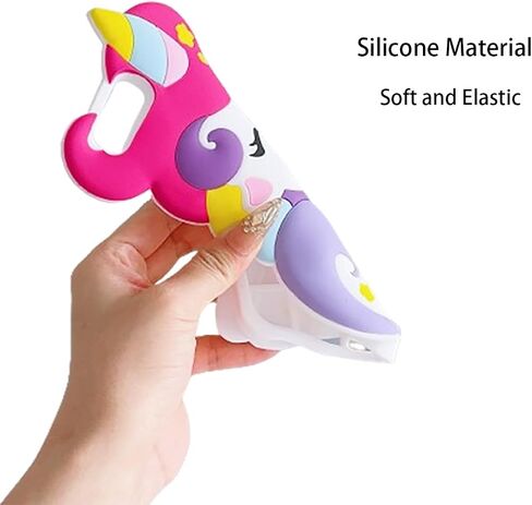 3D Cute Unicorn Case for iPod Touch 7th/6th/5th,Cartoon Kawaii Fashion Character Unicorn Horse Shape Kids Girls Women Soft Silicone Case for iPod Touch 7th/6th/5th Generation in Kuwait
