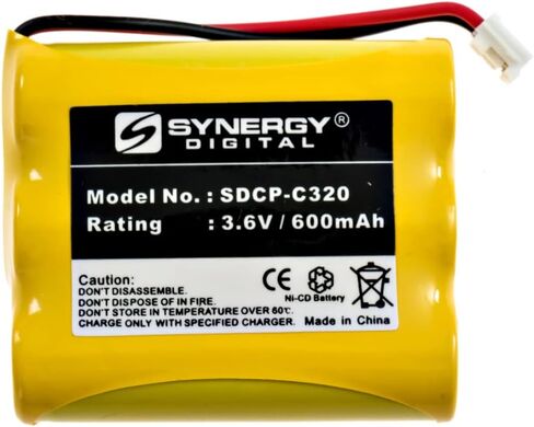 بطارية هاتف لاسلكية رقمية من Synergy، متوافقة مع بطارية الهاتف اللاسلكي V Tech 80-5071-00-00 (NI-CD، 3.6 فولت، 600 مللي أمبير في الساعة) in Saudi Arabia