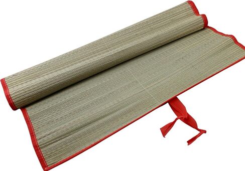 Set of 2 Natural Straw Beach Mats 24" x 72" - Multi-Purpose, Portable & Eco-Friendly - Perfect for Yoga, Picnics, Camping Festivals & Outdoor Activities in Saudi Arabia