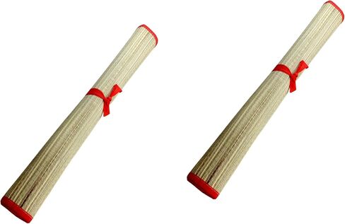 Set of 2 Natural Straw Beach Mats 24" x 72" - Multi-Purpose, Portable & Eco-Friendly - Perfect for Yoga, Picnics, Camping Festivals & Outdoor Activities in Saudi Arabia