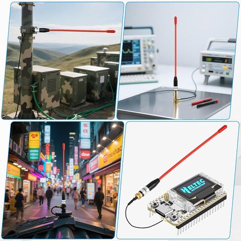 Meshtastic LoRa Antenna 915MHz 10dBi Gain - Omni SMA Male Connector 17cm Long Range Soft Whip Antenna (Green) in Saudi Arabia