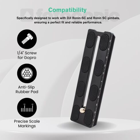 لوحة إطلاق سريع من fotoconic 120 مم منزلق لتركيب الكاميرا متوافق مع DJI Ronin-SC Ronin SC Gimbal Stabilizer in Saudi Arabia