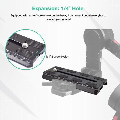 لوحة إطلاق سريع من fotoconic 120 مم منزلق لتركيب الكاميرا متوافق مع DJI Ronin-SC Ronin SC Gimbal Stabilizer in Saudi Arabia