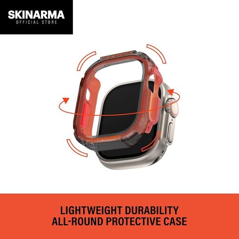 SKRM SKINARMA Atom Watch CASE Compatible with Apple Watch 49 MM (Grey Orange) in Saudi Arabia