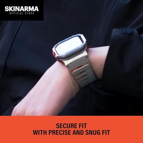 SKRM SKINARMA Atom Watch CASE Compatible with Apple Watch 49 MM (Grey Orange) in Saudi Arabia