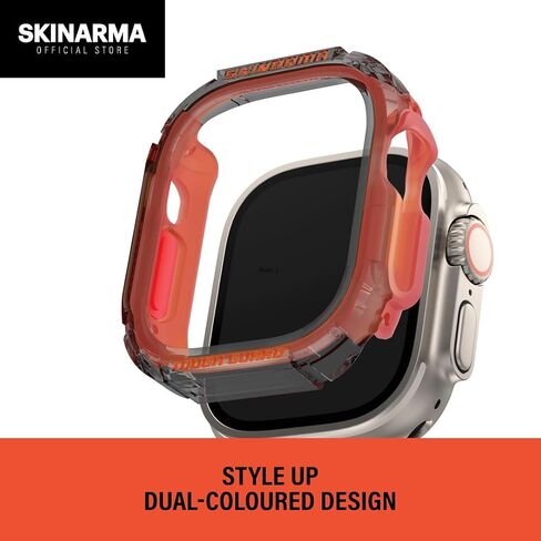 SKRM SKINARMA Atom Watch CASE Compatible with Apple Watch 49 MM (Grey Orange) in Saudi Arabia