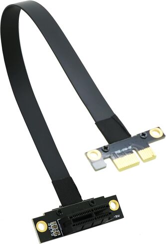 Sintech PCIe X1 4.0 Riser Cable ، PCI-Express 1x ذكر إلى كابل تمديد الإناث PCI-E موسع زاوي مزدوج 10 سم in Saudi Arabia
