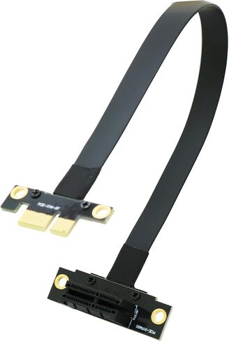 Sintech PCIe X1 4.0 Riser Cable ، PCI-Express 1x ذكر إلى كابل تمديد الإناث PCI-E موسع زاوي مزدوج 10 سم in Saudi Arabia