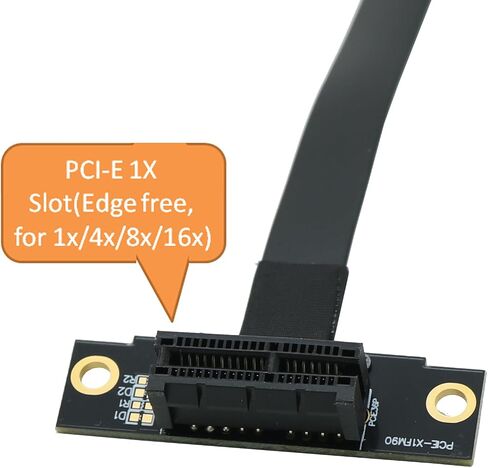 Sintech PCIe X1 4.0 Riser Cable ، PCI-Express 1x ذكر إلى كابل تمديد الإناث PCI-E موسع زاوي مزدوج 10 سم in Saudi Arabia