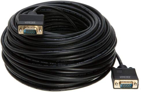 VGA Cable SVGA Super Video Cord Male 15 PIN Wire Monitor 3ft, 6ft,10ft, 15ft, 25ft, 30ft, 50ft, 100ft (100FT) in Kuwait