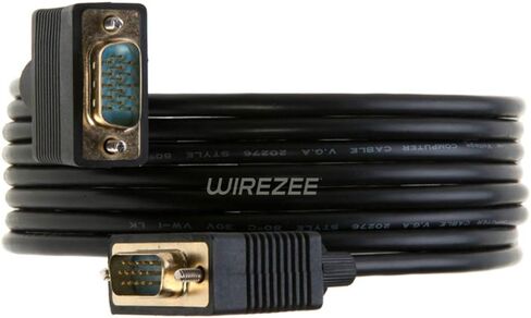 VGA Cable SVGA Super Video Cord Male 15 PIN Wire Monitor 3ft, 6ft,10ft, 15ft, 25ft, 30ft, 50ft, 100ft (100FT) in Kuwait