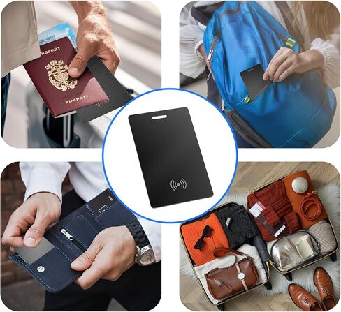 مكتشف محفظة لنظام Android ، بطاقة Tracker Wallet Google معتمدة ، 1.8 ملم لاسلكي رفيع قابلة لإعادة الشحن محدد موقع العنصر ، IP68 Tracker Smartcard Tracker لـ Google Find Hub App (Android فقط) in Kuwait