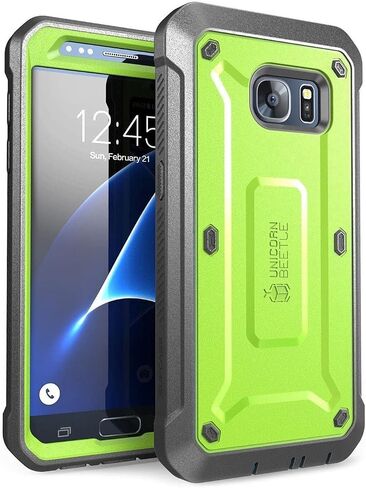 جراب SUPCASE بتصميم Unicorn Beetle Pro Series مصمم لهاتف Galaxy S7، مع واقي شاشة مدمج وجراب متين بالكامل لهاتف Samsung Galaxy S7 (إصدار 2016) (أبيض/رمادي) in Saudi Arabia