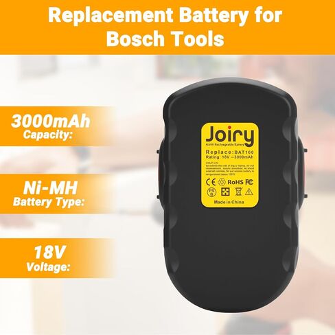 بطارية Joiry 18 فولت لبوش BAT025 BAT026 BAT160 BAT180 BAT181 BAT189 Bosch أدوات كهربائية 3000mAh NiMH بطارية بديلة in Kuwait