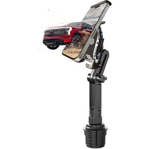 ToughTested Cup Holder Phone & Tablet Mount for Car – Heavy Duty Boom GPS Mount for Large Smartphones & Tablets up to 12.1", Fits Trucks, RVs, SUVs, Vans, and Cars.