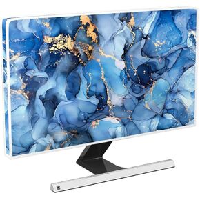 Baocicco Abstract Computer Monitor Cover with Marble Design Aesthetic Laptop Computer Cover for Xmas Home Office Decoration Anti-Static Dustproof Protective Cover for LCD/LED/HD 22, 23, 24, 25 Inch