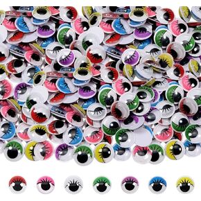 TOAOB 210pcs 15mm Wiggle Eyes with Eyelashes Googly Eye Self Adhesive in Kuwait