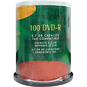CCS72103 - DVD Recordable Media - DVD-R - 16x - 4.70 GB - 100 Pack