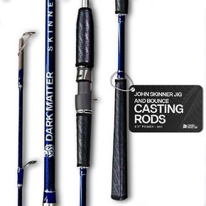 Dark Matter John Skinner Jig and Bounce Casting Rod - Fast Action John Skinner Fishing Rods for Saltwater Rod - Jigging Rods Fishing Gear, Baitcaster Rod, Fish Rod