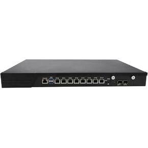1U Firewall Appliance, VPN, Network Rackmount, Intel I7 7700, HUNSN RJ10, AES-NI, 8 x I211 LAN, 2 x SFP+ 10Gbe 82599ES, Barebone, NO RAM, NO Storage, NO System