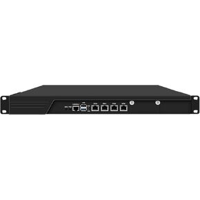 HUNSN 1U 19 Inch Rack Mount Firewall Appliance, VPN, Network Router, Intel I3 N305, RJ53, AES-NI, 4 x 226-V 2.5GbE LAN, Console, VGA, GPIO, SIM Slot, Barebone, NO RAM, NO Storage, NO System