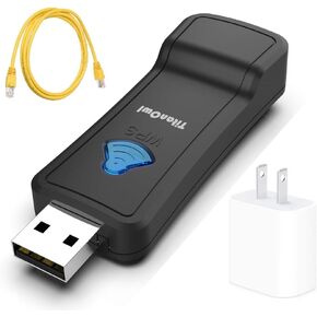 Ethernet LAN to WiFi Bridge Universal Wireless Adapter for PS4, Xbox, Printer, Smart TV, Blu-Ray Player, Game Console, 2.4GHZ RJ45 Cable Extender