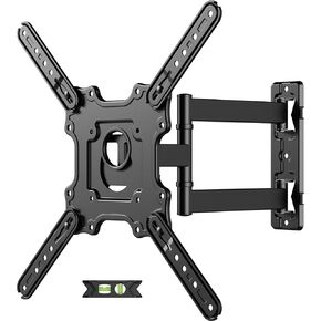 USX MOUNT Full Motion TV Wall Mount for 26-60 inch up to 77 lbs, Single Stud Corner TV Mount Bracket with Swivel Tilt Articulating, Monitor Wall Bracket Fit Max VESA 400x400mm