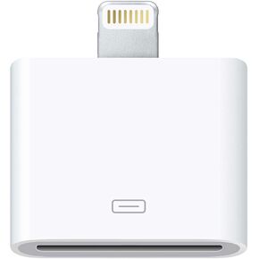 Lightning to 30 Pin Adapter Charging Sync Connector 8 Pin Male to 30 Pin Female Adapter for Select iPhone, iPad and iPod Models (White)