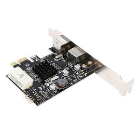 PCIe to PS/2 Adapter Card with MCS9990CV Chip, USB2.0 Pin, 2 Ports PS/2 Keyboard Mouse Expansion, Fast Heat Dissipation, Enhanced Power Supply Capacity, Closed Inductor, Solid
