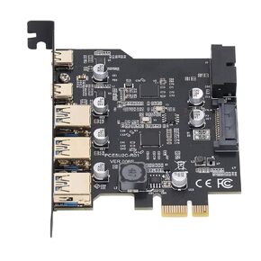PCIe to USB 3.2 Gen 2 Card 20Gbps 3 USB Type A 2 USB Type C 5 Port PCI Express Expansion Card for for Linux for OS X PC Multiple Ports The PCIe to USB 3.2 CardPCIe to
