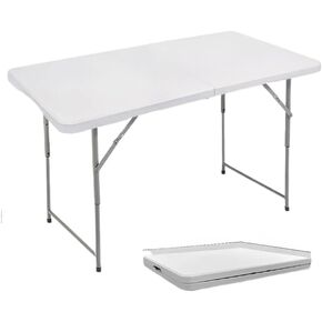 Outdoor Folding Table Long Stall Special Study Table Portable Plastic (1.2M Gray Lift)