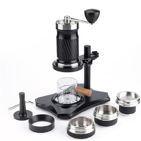 9-12bar Portable Variable Pressure Coffee Machine, Manual Espresso Coffee Maker Machine, Free Control Of Water Temperature, Powder Bowl/powder Tray/capsule Tray, 30s Fast Extraction, for Travel, RV