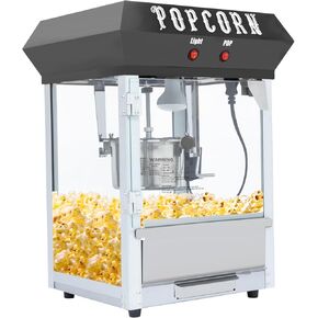6 Ounce Popcorn Machine, Bar Style Popcorn Machine Popcorn Maker 600W Electric Popper for Home Theater Parties, and Events