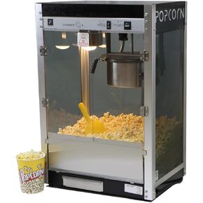 Paragon Contempo Pop 8 Ounce Popcorn Machine for Professional Concessionaires Requiring Commercial Quality High Output Popcorn Equipment, Black and Chrome