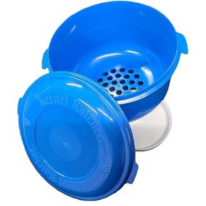 Store Kernel Katcher Popcorn Bowl Set - Popcorn Sifter Shaker Kernel Catcher and Separator, Large and Reusable With Lid, Dishwasher Safe, Recycled Plastic with Handle Yellow