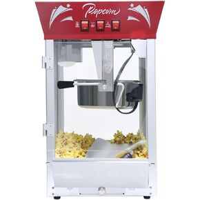 Commercial Popcorn MAKER Machine, 12 Ounce Kettle Stainless Steel Popcorn Maker with Tempered Glass, Warming Deck, 850W Countertop Popcorn Popper for Parties, Events, and Home Theater in Saudi Arabia
