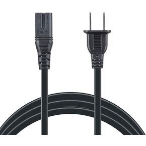5ft 2-Pin Flat Figure 8 AC Power Cord Cable Plug Compatible with Lifestyle Subwoofer PS18 PS28 PS38 PS48 III Powered Speaker System