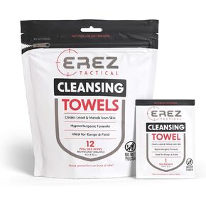 Lead Wipes for Shooting - 12 XL Hypoallergenic Towels, Plant-Based Cloth, Lead Remover for Range & Field, Removes Lead & Metal Dust, Safe for All Skin, 8"x12"