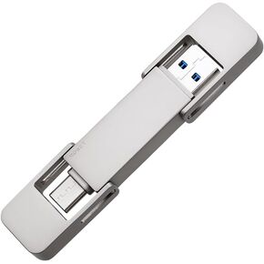 USB Drive 128GB External SSD,USB 3.2 Gen 2 A+C Dual Port Portable SSD,Up to 550MB/s for Data Storage, External Solid State Hard Drive for iPhone 15/16 /Android/PC/Mac/Laptop