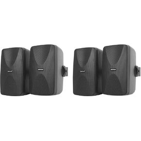 Rockville (4) WET-7020B Black 70V 5.25" Commercial Indoor/Outdoor Wall Speakers