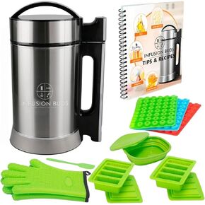 2-In-1 Decarboxylator & Infuser | Butter Maker Machine & Infuser -Compact Design- Herbal Recipe Book & All Accessories Included