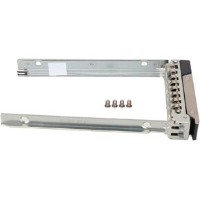 Keenso Metal Silver 2.5in Computer Hard Drive Tray for Dell R740 R740XD, Durable Hard Drive Carrier, Suitable for R640 T640, Protect Data Security, 4 Screws Supplied