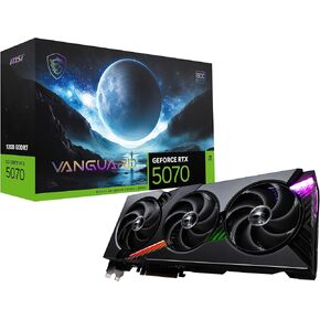 MSI Gaming RTX 5070 12G Vanguard SOC Graphics Card (12GB GDDR7 ، 192 بت ، الأداء القصير: 2655 MHz ، DisplayPort X3 2.1A ، HDMI 2.1B ، NVIDIA Blackwell Architecture)