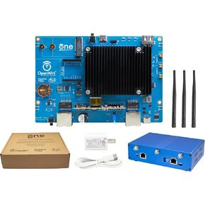 WayPonDEV Banana Pi WiFi 6 OpenWrt One Router Board, Wireless Dual Band Internet Router, MediaTek MT7981B SoC 1GB DDR4 RAM, Integrated 1x 2.5GbE WAN Gigabit LAN RJ45 Port, Support AP, WPA,WPA2,WPA3