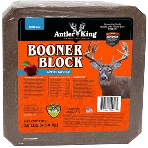 Antler King Apple Flavored Booner Block for Deer, 10 lb Block Year-Round Long-Range Deer Attractant