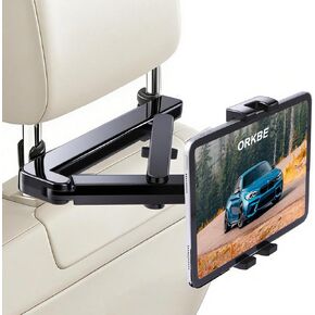 حامل الكمبيوتر اللوحي لمسند رأس السيارة ، [ذراع امتداد المثلث] iPad Car Mount ، أساسيات الرحلة على الطريق ، جهاز سيارة أجهزة الكمبيوتر اللوحي لجهاز iPad Pro ، Air ، Mini ، Galaxy ، Switch ، Fire HD ، 4.7-12.9 "