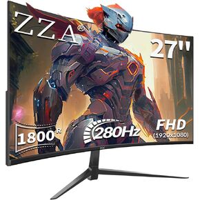 ZZA 24" Curved Gaming Monitor, Support 100Hz, Full HD 1920x1080, Three Narrow bezels，FreeSync Premium - Ultimate Gaming Experience