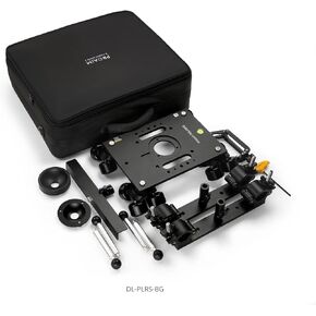 Proaim Polaris Camera Dolly مع Universal Track نهايات ودعم المركز. يدعم 200 كجم (440 رطل). يتضمن محولات وعاء 75 و 100 مم. قطر السكك الحديدية المتوافق - 1.5 " - 1.98" (DL -PLRS -BG)