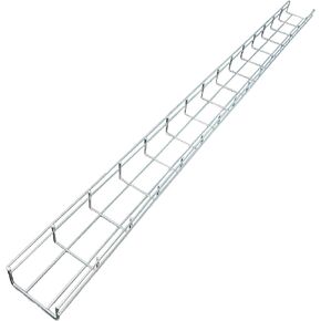 Kable Kontrol Cable Tray - 10 Feet Long x 4" W x 2" H - 60 Pcs Bulk Pack - Wire Mesh Tray Cable Management Rack Cords Organizer Cable Basket, Zinc Plated Steel NEC Approved for Network, Fiber Optic